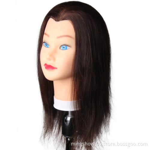 Fast delivery wig stand mannequin head with hair, beautiful wholesale cosmetology mannequin heads